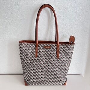 Lancel Iconic Cabas Marron Tote Dual Shoulder Strap Bag